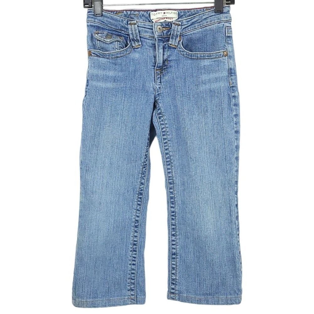 Tommy Hilfiger Altered Hem To Crop Jeans Womens Size 2P Hipster Light Wash